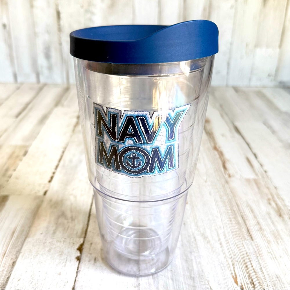 Navy Mom 24oz Tervis Tumbler with Lid